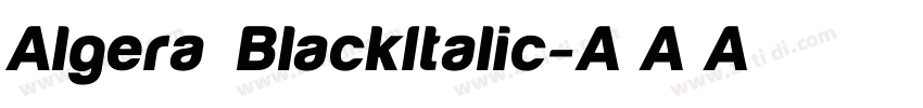 Algera BlackItalic字体转换